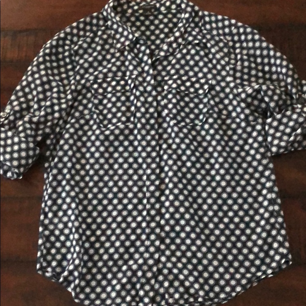Ann Taylor Button Down Blouse - Picture 2 of 8